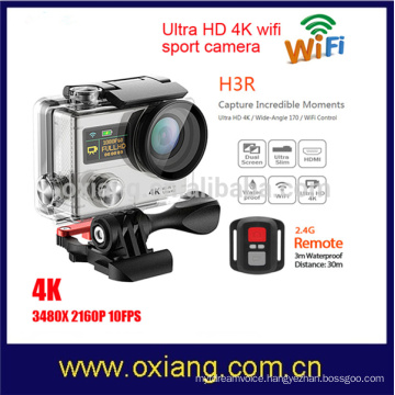 2017 Newest dual Screen4K HD WIFI Action Camera H3R Waterproof Sport Camera + Remote Control DVR Helmet Camcorder